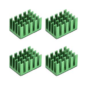 uxcell アルミニウムヒートシンク自己接着パッドクーラー 11x20x14mm 冷却3Dプリンター用 グリーントーン 4個