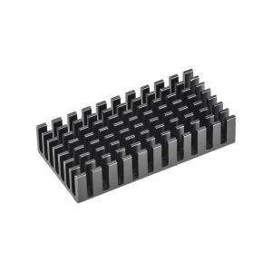 uxcell アルミヒートシンク熱接着パッドクーラー 10x50x25mm 冷却用3Dプリンター ブラック