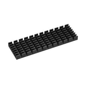 uxcell M.2アルミヒートシンクキット 冷却フィン ラジエーターフィン 70x22x6mm ブラック スロット設計 2280 SSD用