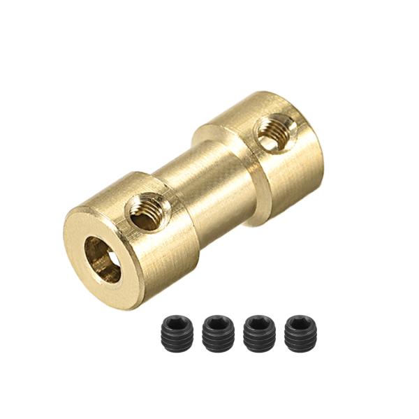 uxcell ボアリジッドカップリング 3 mm-3 mm 長さ20mm 直径9mm 銅シャフトカプ...