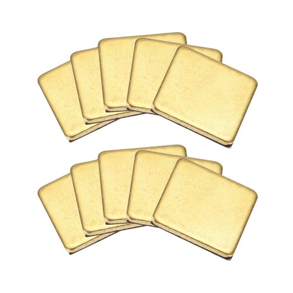 uxcell フラットICチップセットサーマル銅ヒートシンク 12x12x1mm 粘着パッド付き R...