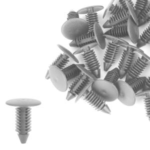 uxcell ボルトリベットファスナー 8 mm穴径 プラスチック トリムパネル固定クリップ ブラック Honda用 40個