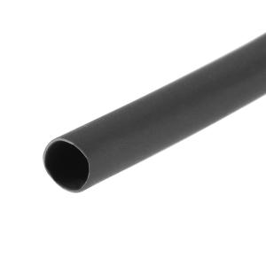 uxcell 熱伸縮チューブ ケーブルスリーブ 直径2mm フラット幅4.27mm 伸縮率2:1 長さ3 m ブラック