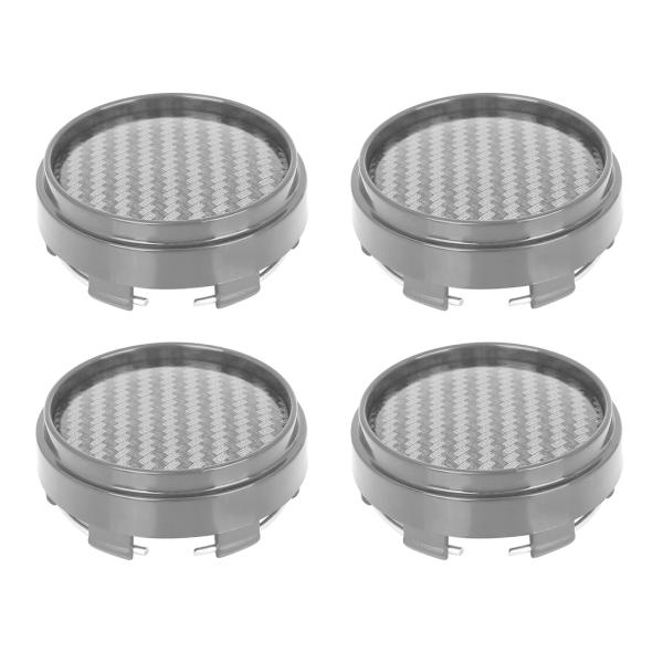 uxcell 車のホイールタイヤセンターハブキャップカバー 66 mm 6ラグ 炭素繊維パターン ブ...