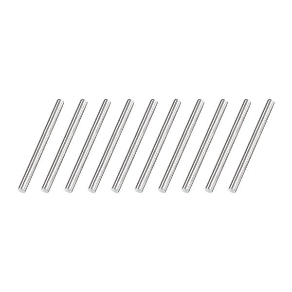 uxcell ソリッド丸棒 4mm x 50mm 304ステンレス鋼 DIYクラフト用 10個