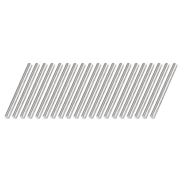 uxcell ソリッド丸棒 4mm x 50mm 304ステンレス鋼 DIYクラフト用 20個