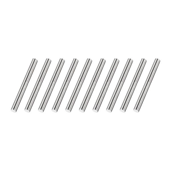 uxcell ソリッド丸棒 5mm x 50mm 304ステンレス鋼 DIYクラフト用 10個