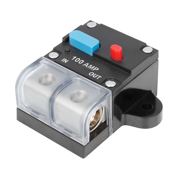 X AUTOHAUX サーキットブレーカー　プラスチック製　ブラック　手動リセット　カーオーディオ用...