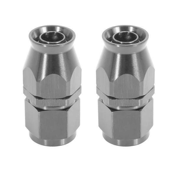X AUTOHAUX ホースエンドフィッティング PTFE燃料油ラインアダプター用 ブラック アルミ...