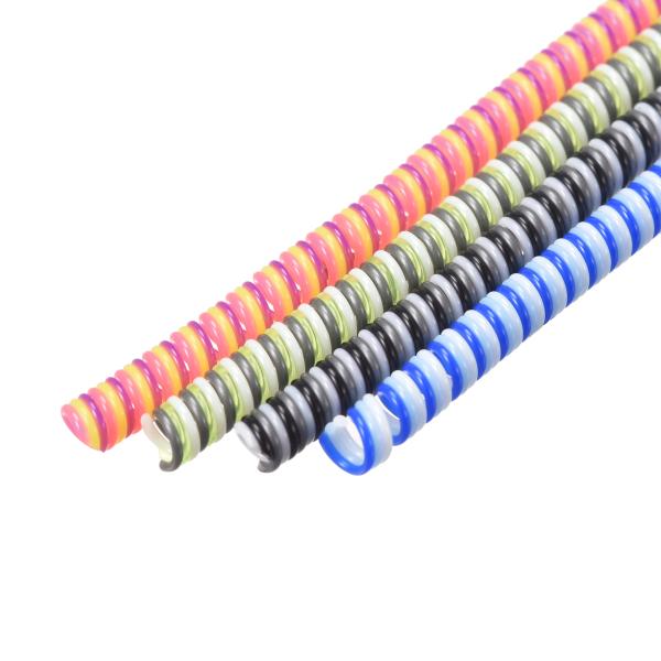 uxcell 螺旋ケーブルプロテクター USBコードスリーブ用 各1.4 M レッド グレー ブラッ...