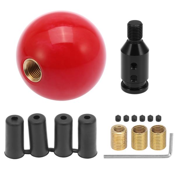 X AUTOHAUX ラウンドボールギアシフターシフトノブ M12x1.25ブラックシフトノブアダプ...
