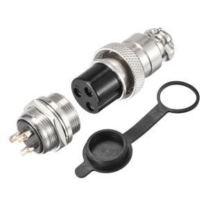 uxcell 航空コネクタセット 12mm 2 端子 5A 300V GX12 防水 オスメス