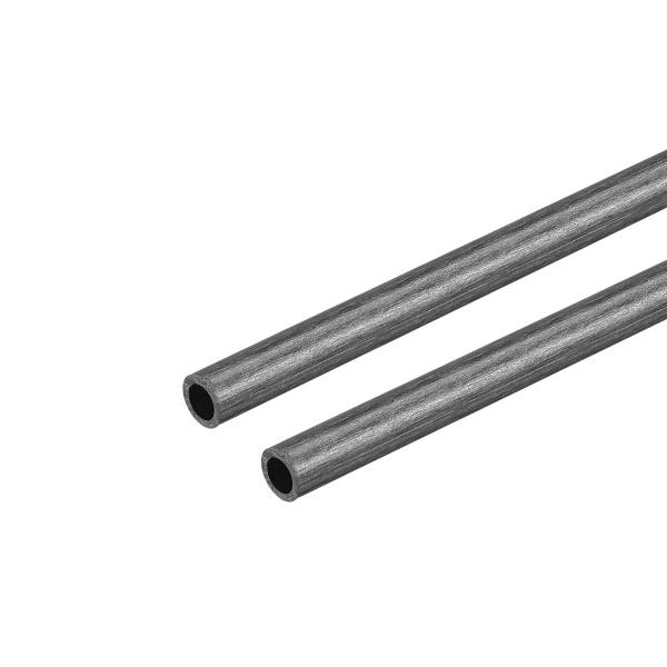 uxcell カーボンファイバーラウンドチューブ 3 x2x400mm カーボンファイバーウィングプ...
