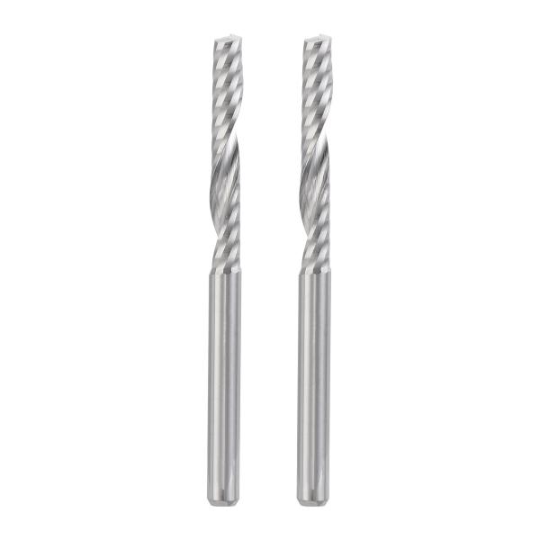 uxcell CNC螺旋ルータービット アップカット超硬ソリッドエンドミル アクリルPVC 3.17...