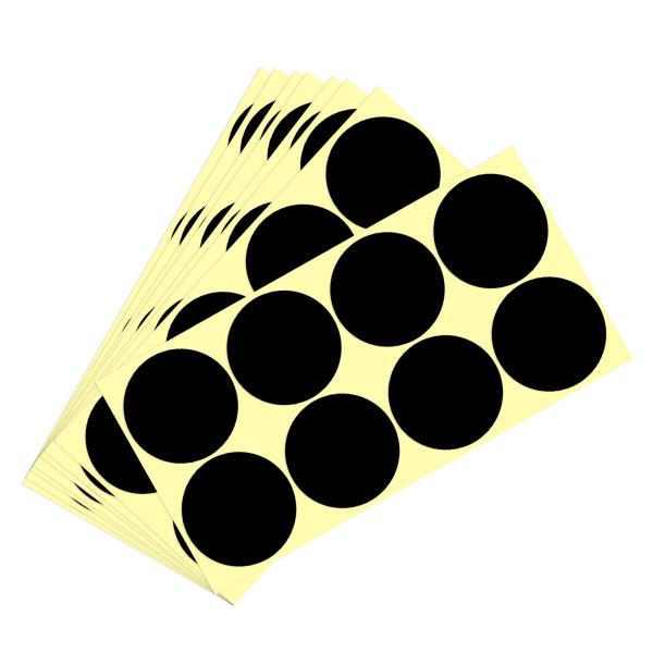 uxcell カラーステッカー ラウンドラベル 50 mm オフィスマーカー用 ブラック 120個