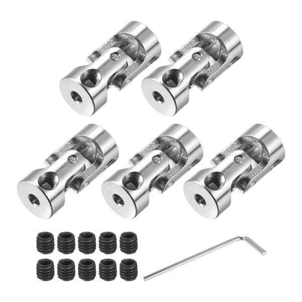 uxcell 3 mmー5mm内径ユニバーサルジョイント レンチ ファスナー スクリュー シルバート...