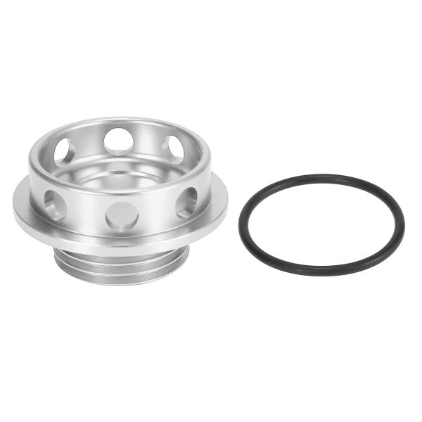 X AUTOHAUX 車ガソリンオイルフィラープラグ アルミニウム合金 シルバートーン Subaru...