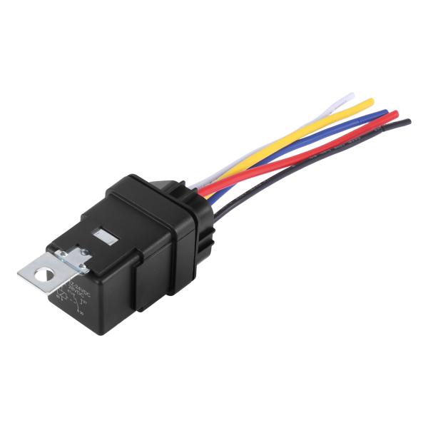 X AUTOHAUX リレースイッチ電源 ハーネス付き 防水 ユニバーサル 5ピン 車 ボート DC...