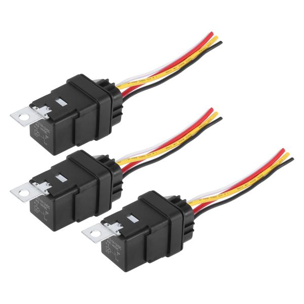 X AUTOHAUX リレースイッチ電源 ハーネス付き 防水 カー ボート ユニバーサル 4ピン D...