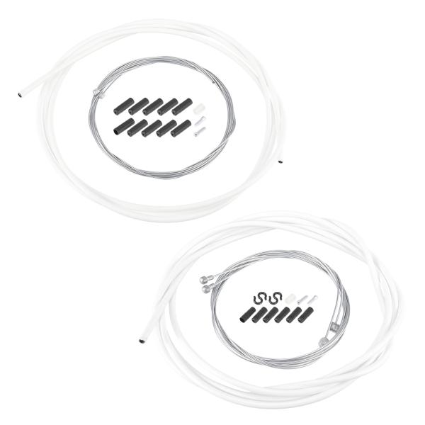 X AUTOHAUX バイクシフターディレイラーケーブルとブレーキケーブルハウジングキット シフター...