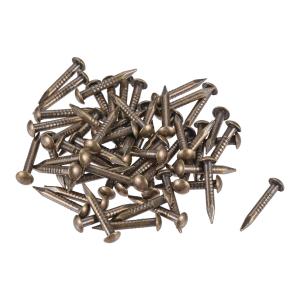 uxcell 小さな釘 小さい釘 ハードウェア真ちゅう釘 DIY木箱アクセサリー用 ブロンズトーン 2 mmx15 mm(DxL) 60個