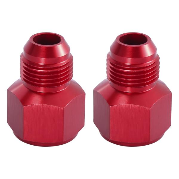 X AUTOHAUX 車のフレアホースレデューサー 燃料ラインフィッティングアダプター アルミニウム...