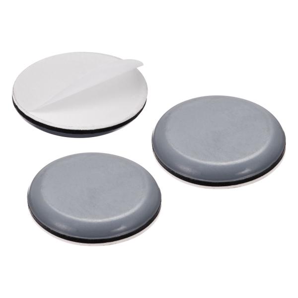 uxcell ラウンドPTFE家具スライダー 粘着性セルフスティック カーペット用 4個入り