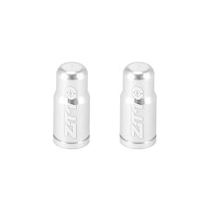 XAUTOHAUXバルブキャップフランス式バルブタイヤダストカバー 自転車マウンテンバイクロードバイクMTB用 アルミニウム合金 シルバートーン 2個