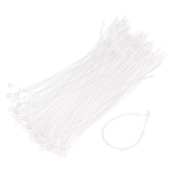 uxcell 粒状スナップロックピンループ タグファスナー プラスチックタグ クリア 125mm長さ...