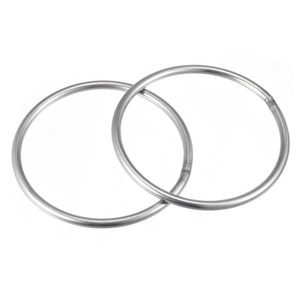uxcell 溶接Oリング 304ステンレス鋼 外径90mm 厚さ5mm ラウンド シルバートーン ...