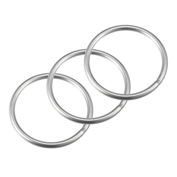 uxcell 溶接Oリング 304ステンレス鋼 外径80mm 厚さ6mm ラウンド シルバートーン ...