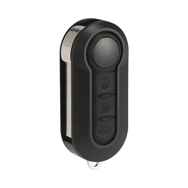 X AUTOHAUX 3キーボタン リモコンカーフォブ キーケースシェル 交換用 ブラック Fiat...