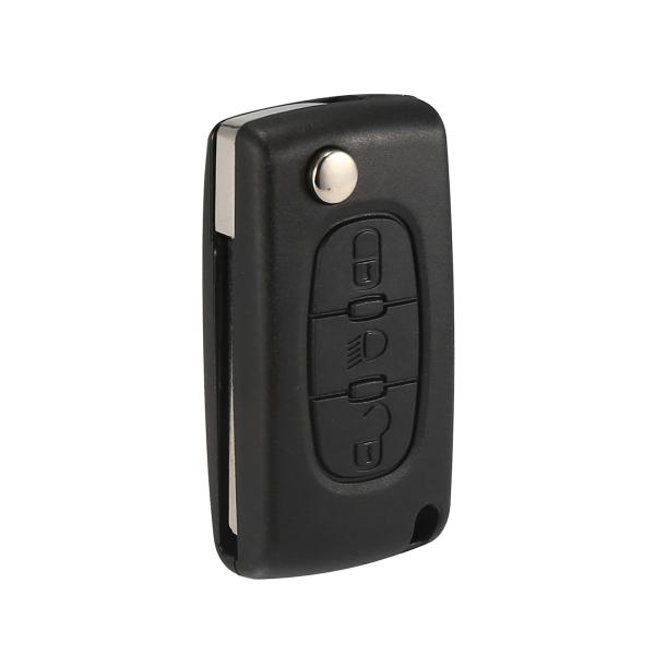 X AUTOHAUX 3キーボタン リモコンカーフォブ キーケースシェル 交換用 ブラック Citr...