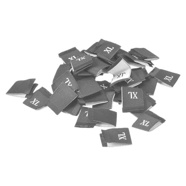 uxcell 衣類縫製サイズラベル 万能ラベル 服のステッカーラベル XLサイズ 織り刺繍ラベル ブ...