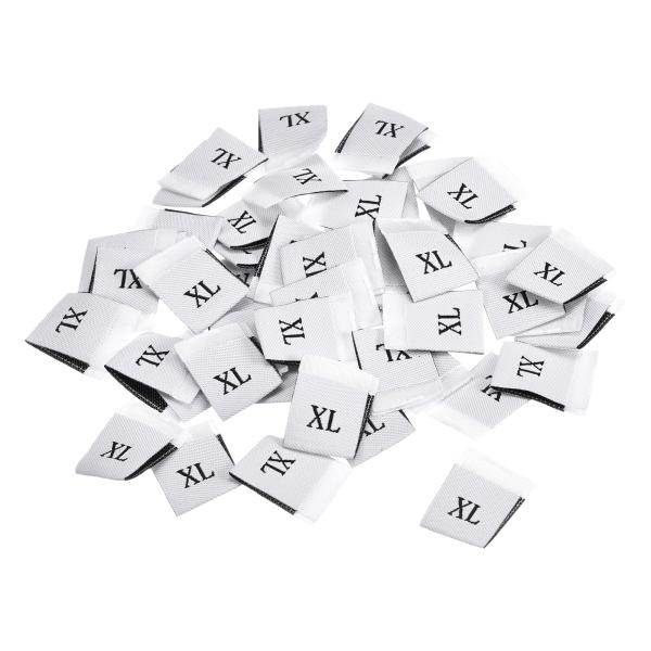 uxcell 衣類縫製サイズラベル 万能ラベル 服のステッカーラベル XLサイズ 織り刺繍ラベル ホ...