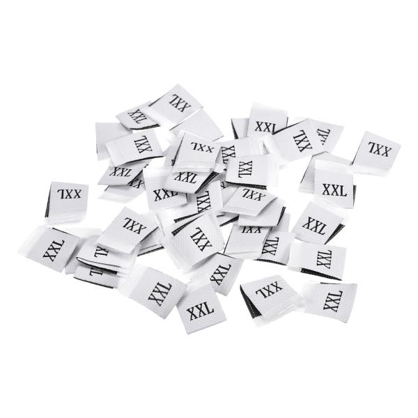 uxcell 衣類縫製サイズラベル 万能ラベル 服のステッカーラベル XXLサイズ 織り刺繍ラベル ...