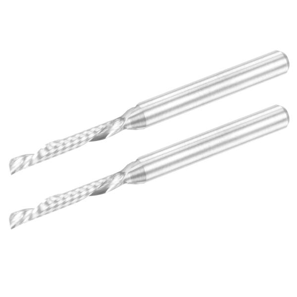 uxcell エンドミルCNCルータービット 左手 カーバイド 螺旋 PVC MDF 堅材彫刻用 シ...