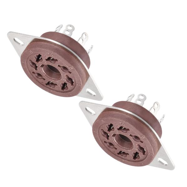 uxcell 8ピンチューブソケット プラスチック 真空チューブ 保護チューブピンソケット 錫メッキ...