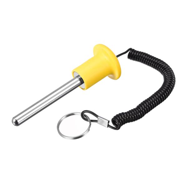 uxcell ウェイトスタックピン プルロープ付き 10 mmx80 mm 筋力トレーニング機器アク...