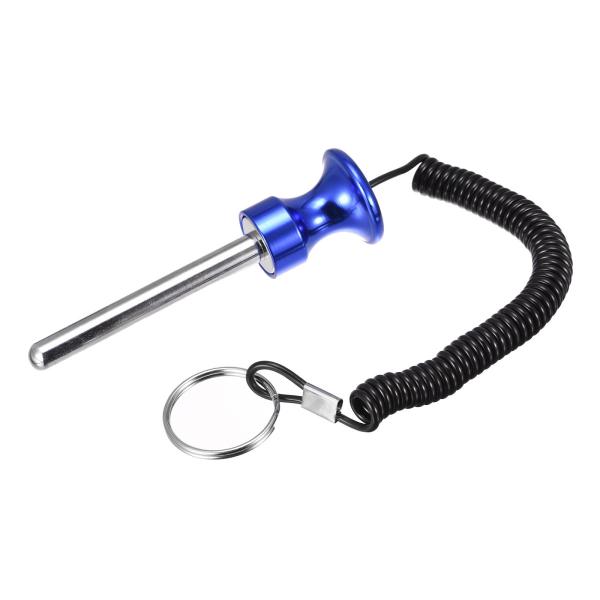 uxcell ウェイトスタックピン 8 mm x 80 mm プルロープ付き筋力トレーニング機器アク...