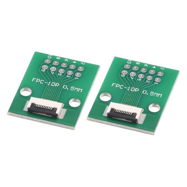 uxcell FFC FPC PCBコンバーターボード 10Pソケット 側0.5mm 背面1.0mm...