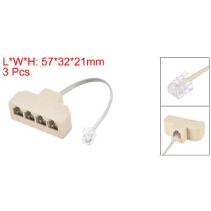 uxcell 電話ジャックスプリッター 6P4...の詳細画像1