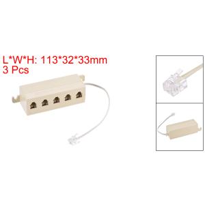 uxcell 電話ジャックスプリッター 6P4...の詳細画像1