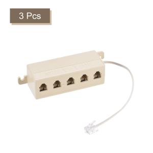 uxcell 電話ジャックスプリッター 6P4...の詳細画像3