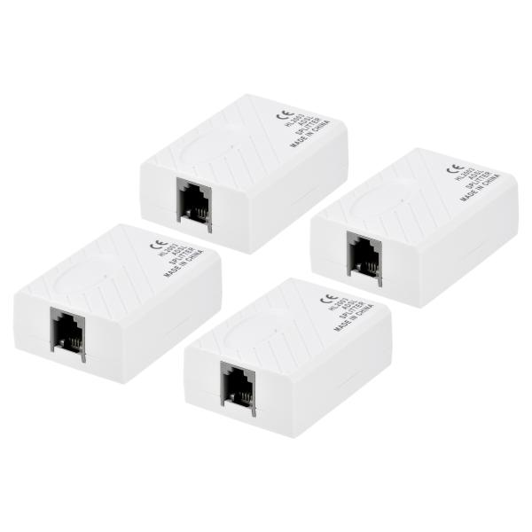 uxcell インラインDSLスプリッターフィルター 6p2c 電話ラインスプリッター 電話 ファッ...