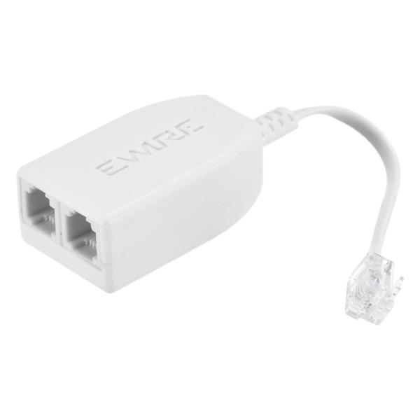 uxcell インラインDSLスプリッターフィルター 6p2c 2ウェイソケットアダプター 電話ライ...
