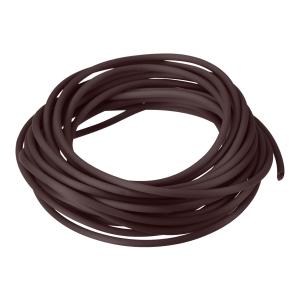 uxcell ゴムコードチューブ 中空チューブ 全長3 m 直径2mm 穴1mm ブラウン DIYクラフトビーズ ネックレス ブレスレット用