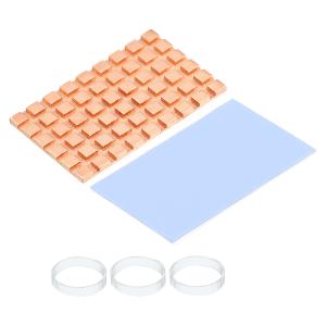 uxcell 銅製ヒートシンク 導電性サーマルパッド付き 固体SSDクーラー用 40x26x1.5mm