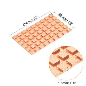 uxcell 銅製ヒートシンク 導電性サーマル...の詳細画像2