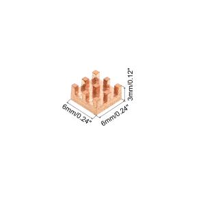 uxcell 銅ヒートシンク 6x6x3 mm...の詳細画像2